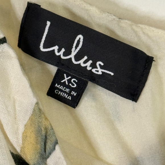 Truly Tropic Cream Leaf Print One-Shoulder Midi Dress, Lulus XS - Picture 6 of 16